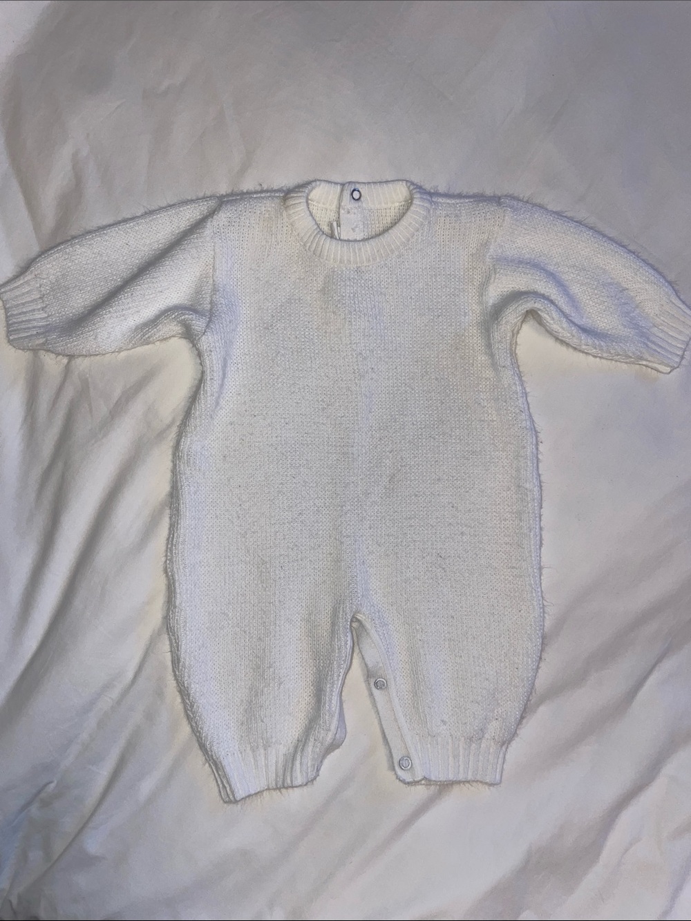 Vintage Knitted Baby Romper